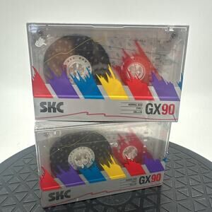 2 SKC GX 90 Type I Blank Audio Cassette Tapes New Sealed